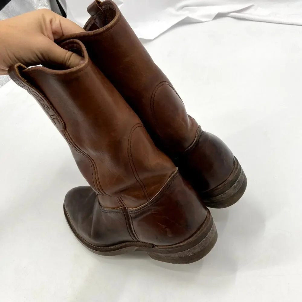 Red Wing 10 steel toe Pecos Brown Leather Boots